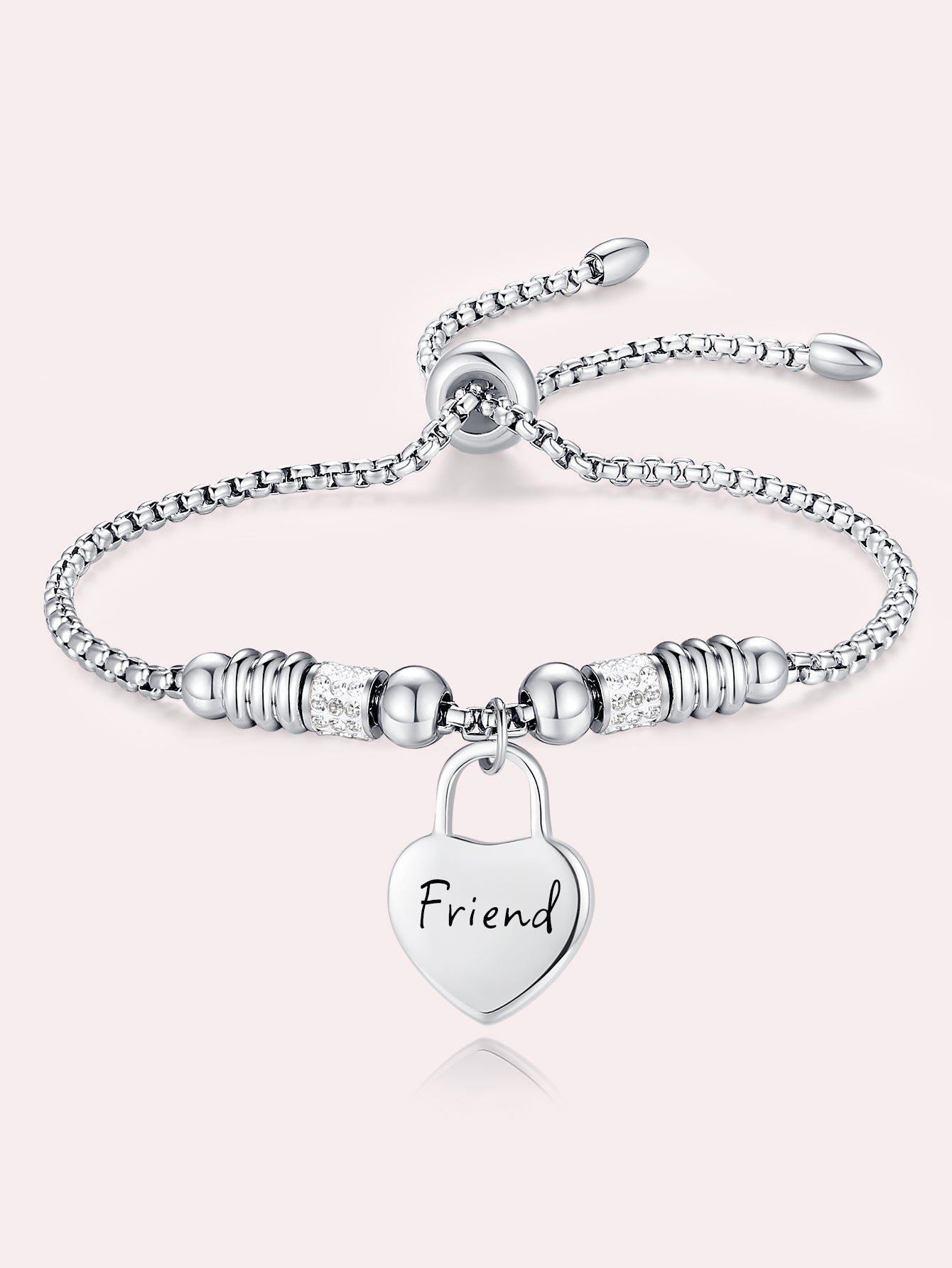 Stainless Steel Heart Bracelet - A Meaningful Gift for Women, Perfect for Christmas and New Year's Celebrations