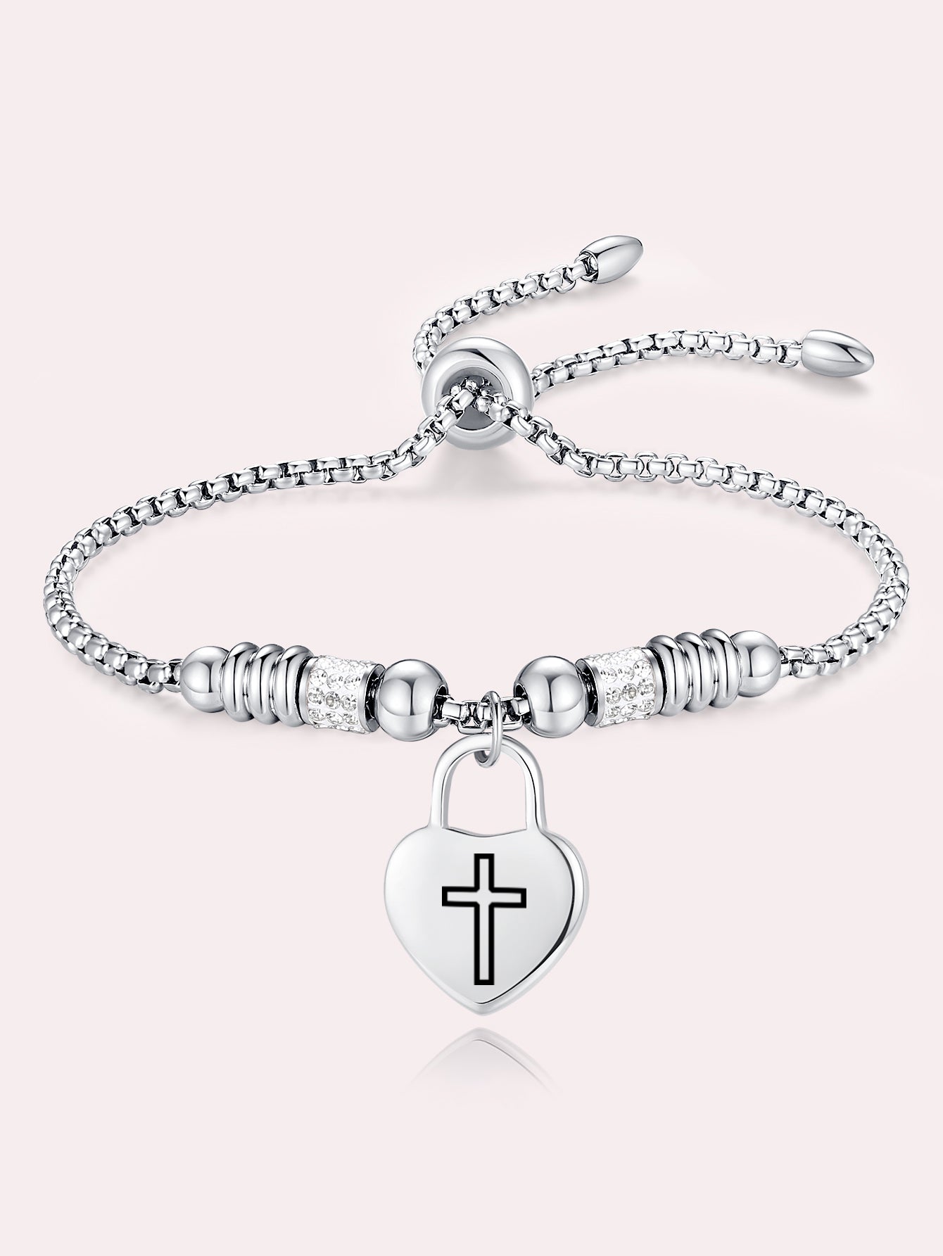 Stainless Steel Heart Bracelet - A Meaningful Gift for Women, Perfect for Christmas and New Year's Celebrations