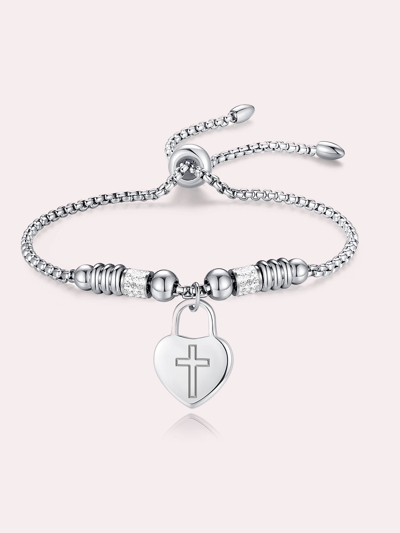 Stainless Steel Heart Bracelet - A Meaningful Gift for Women, Perfect for Christmas and New Year's Celebrations