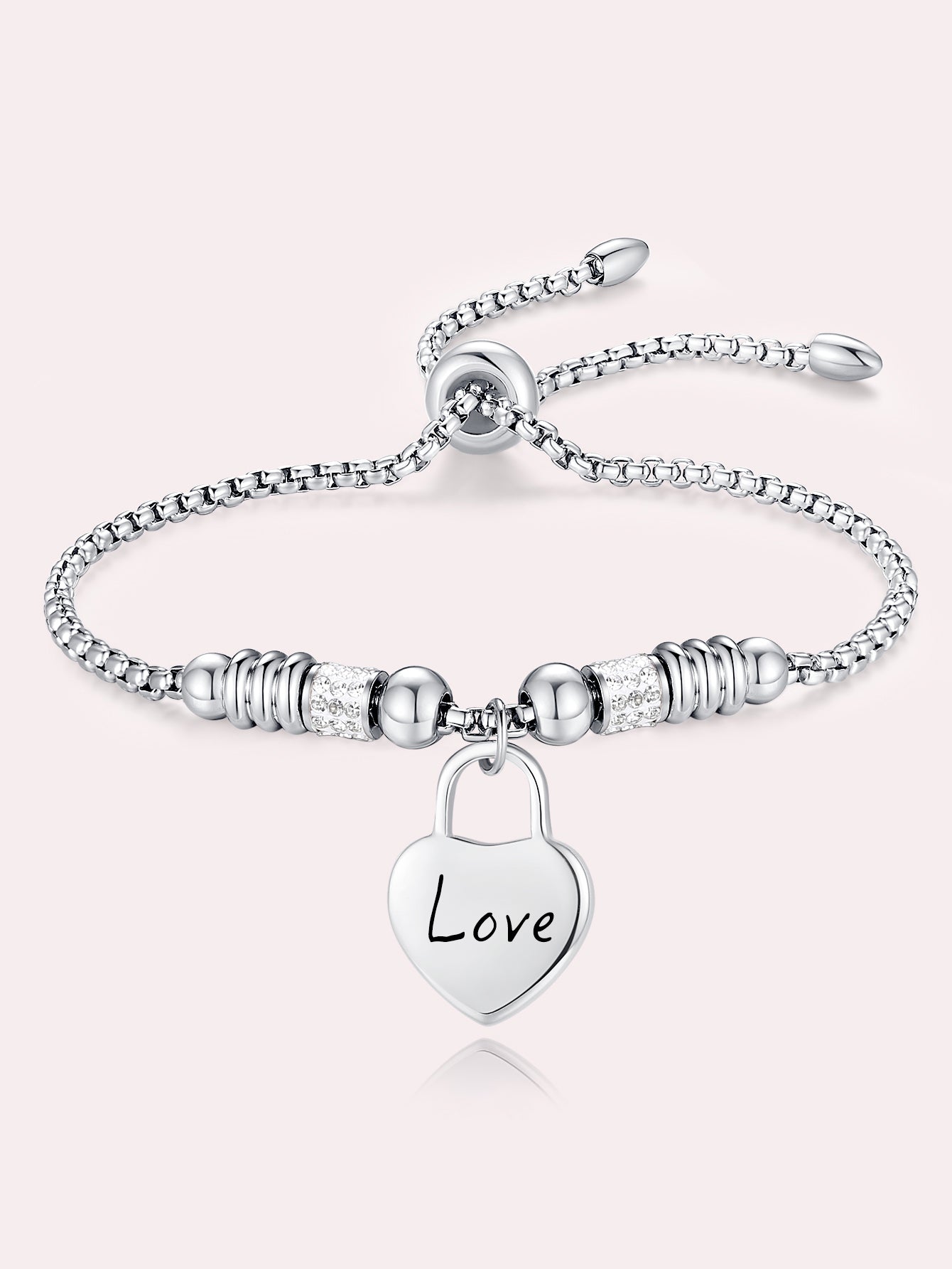 Stainless Steel Heart Bracelet - A Meaningful Gift for Women, Perfect for Christmas and New Year's Celebrations