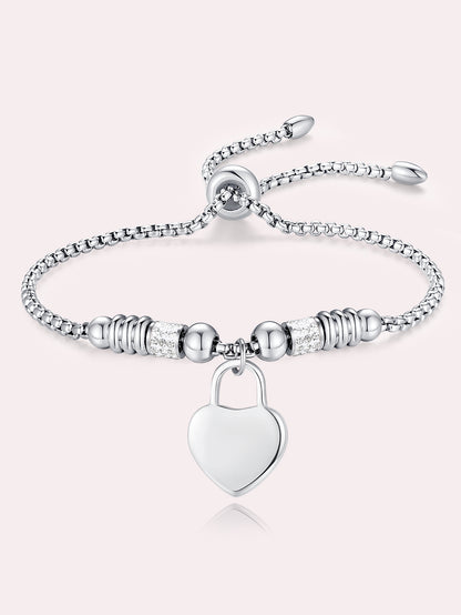 Stainless Steel Heart Bracelet - A Meaningful Gift for Women, Perfect for Christmas and New Year's Celebrations