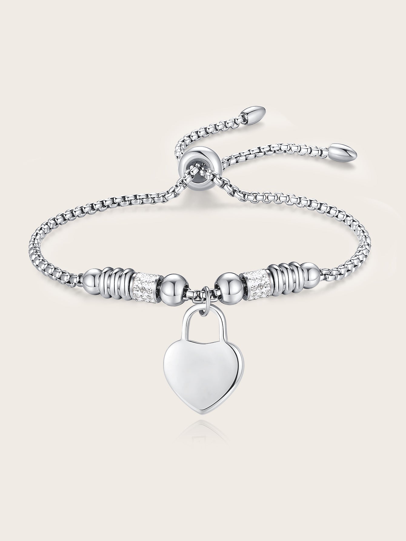 Exquisite Stainless Steel Heart Cross Bracelet - A Thoughtful Religious Gift for Women, Ideal for Christmas and New Year's Celebrations