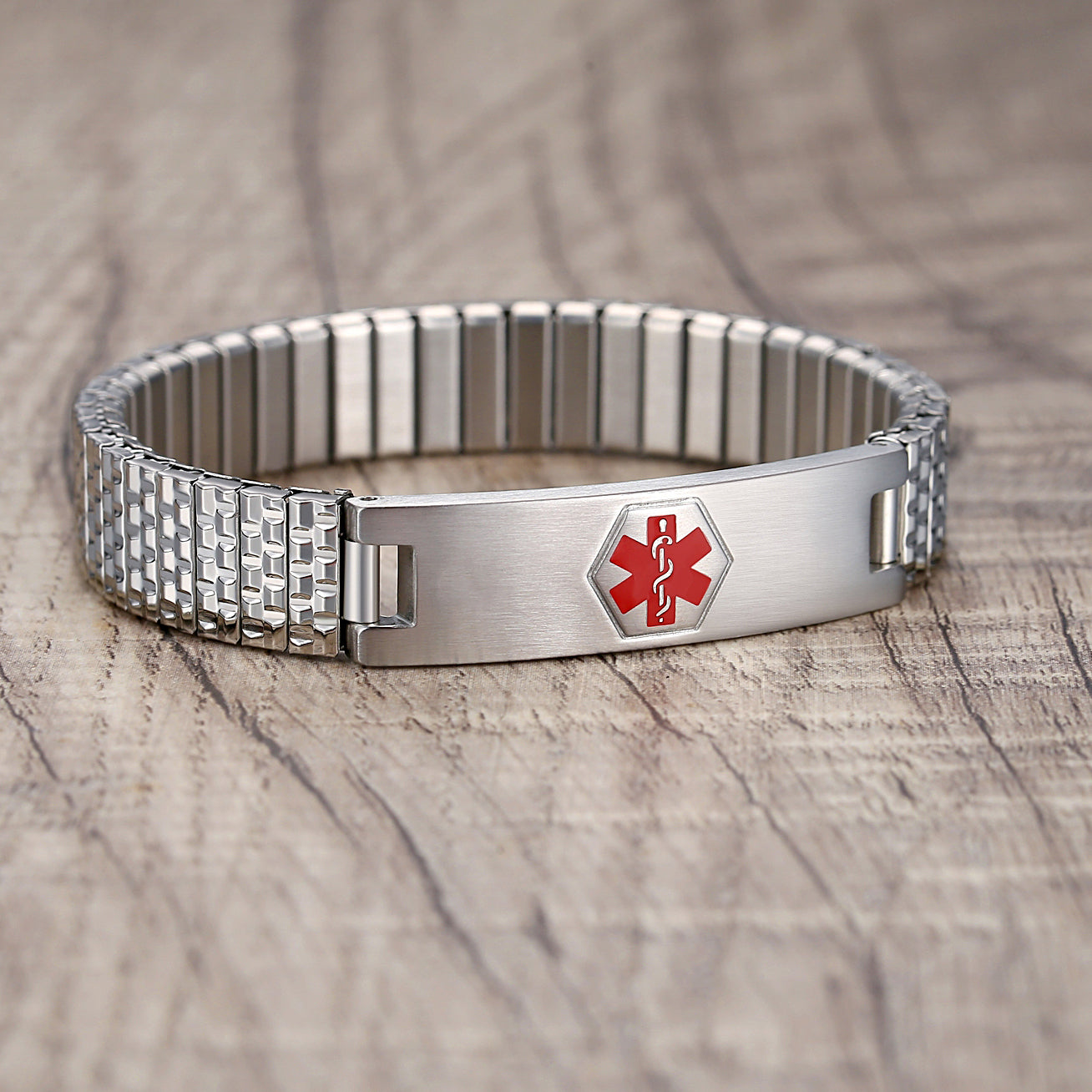 Stretch Medical Alert Bracelets for Men with Free engraving