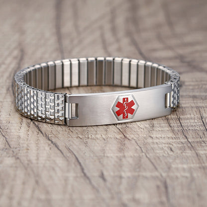 Stretch Medical Alert Bracelets for Men with Free engraving