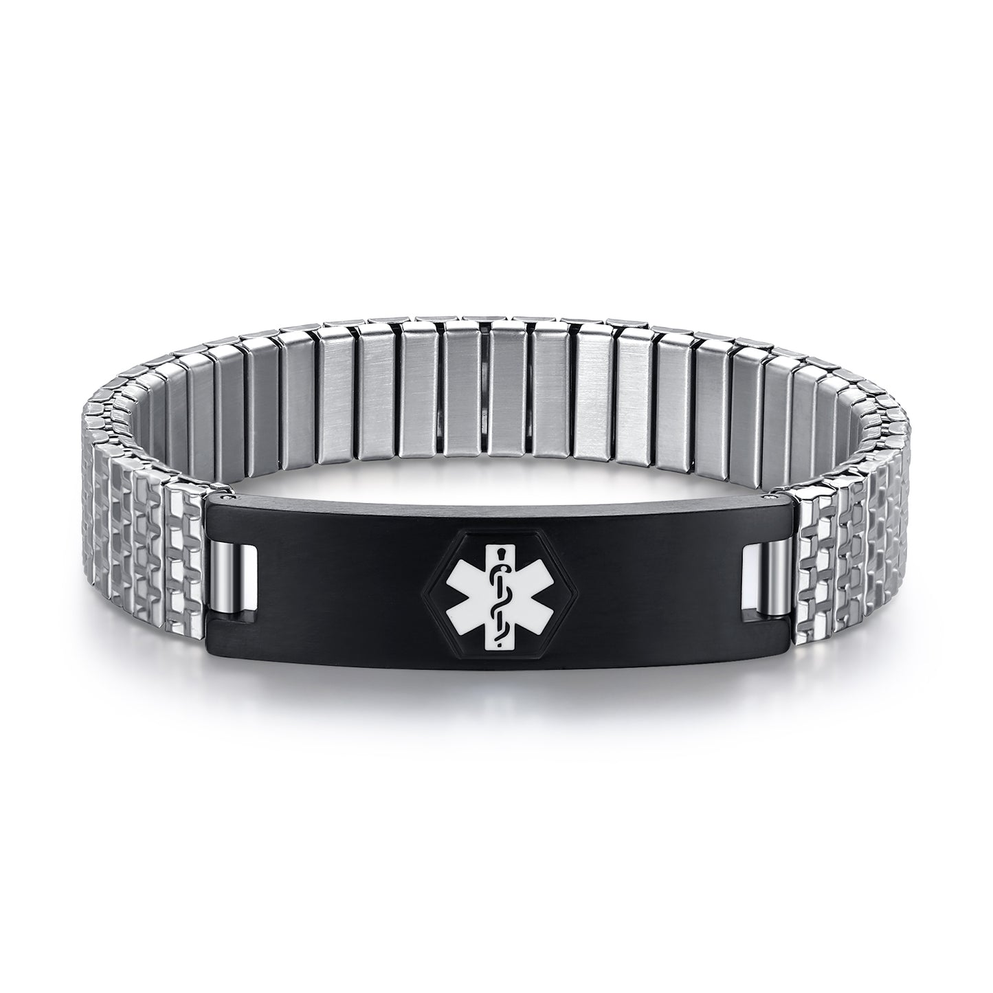 Stretch Medical Alert Bracelets for Men with Free engraving