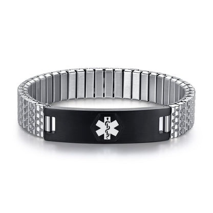 Stretch Medical Alert Bracelets for Men with Free engraving