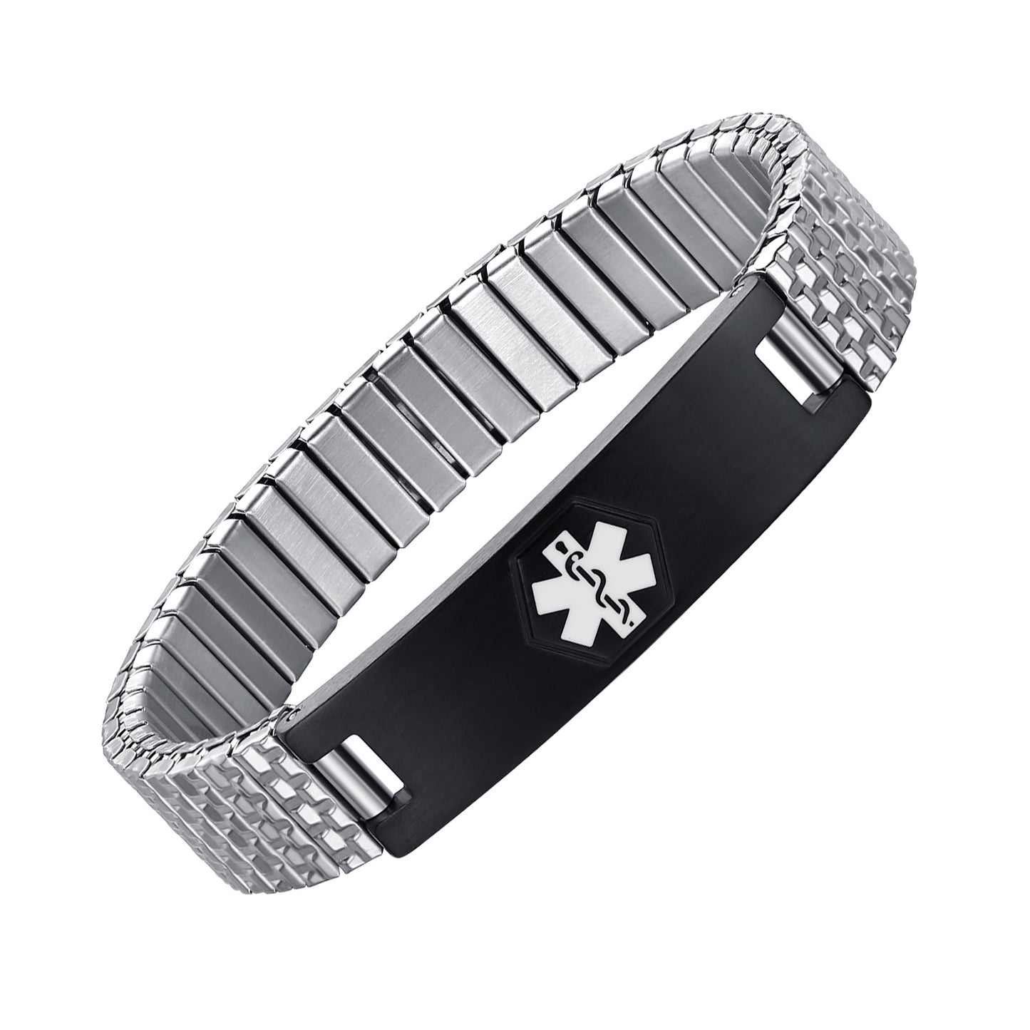 Stretch Medical Alert Bracelets for Men with Free engraving