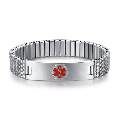 Stretch Medical Alert Bracelets for Men with Free engraving