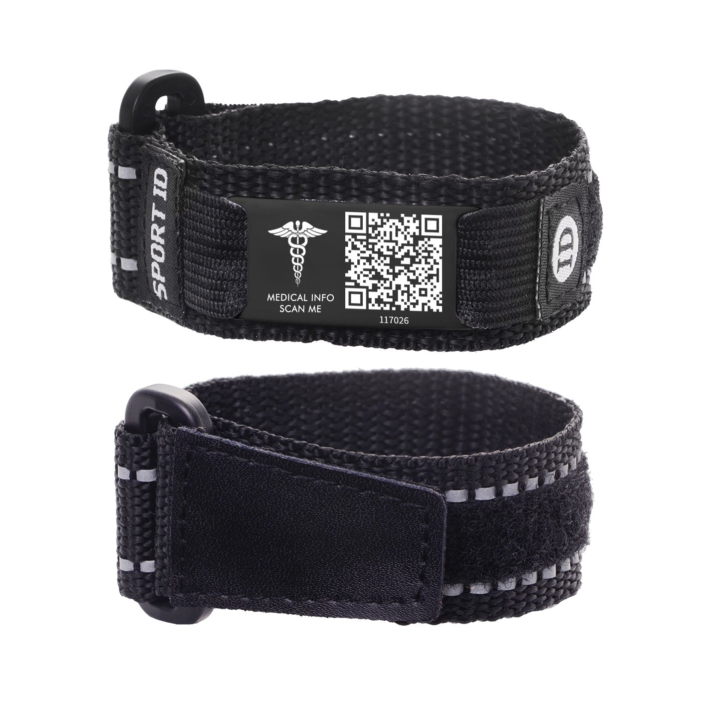 Medical ID Bracelet with QR Code for Women Men, Silicone Adjustable QR Code Medical Alert Bracelets,Dynamic Web Information