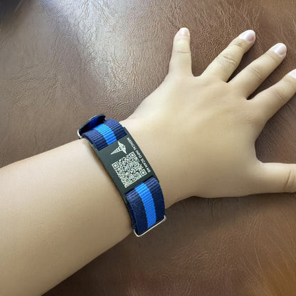 QR Code Medical ID Bracelet | Sport Canvas Waterproof Medical Alert Bracelet for Sports & Outdoor