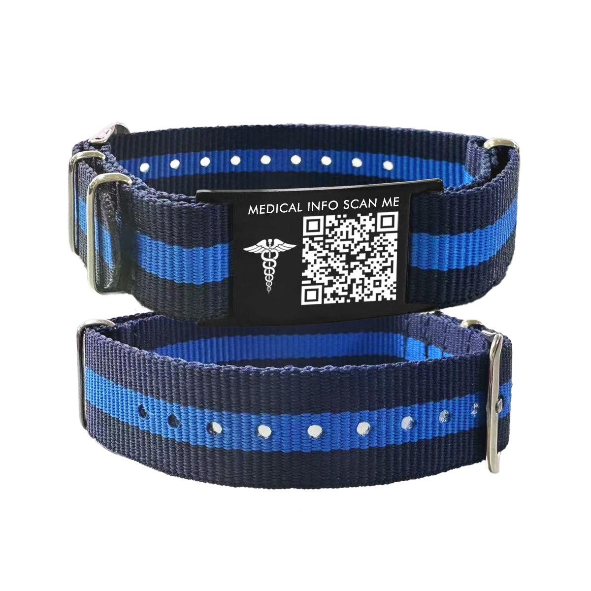 QR Code Medical ID Bracelet | Sport Canvas Waterproof Medical Alert Bracelet for Sports & Outdoor
