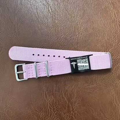 QR Code Medical ID Bracelet | Sport Canvas Waterproof Medical Alert Bracelet for Sports & Outdoor