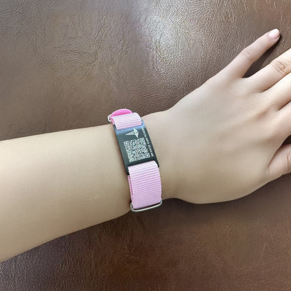 QR Code Medical ID Bracelet | Sport Canvas Waterproof Medical Alert Bracelet for Sports & Outdoor