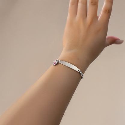 Heart Chain Medical Alert Bracelet for Women – 316L Stainless Steel | 14 Conditions Available