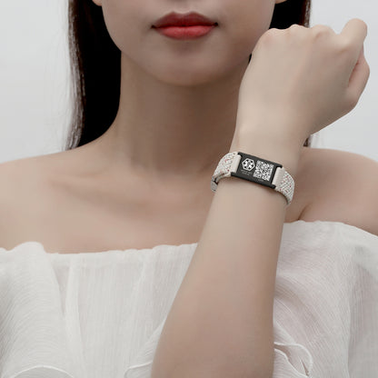 Elastic Strap Medical ID Bracelet with QR Code for Women Men
