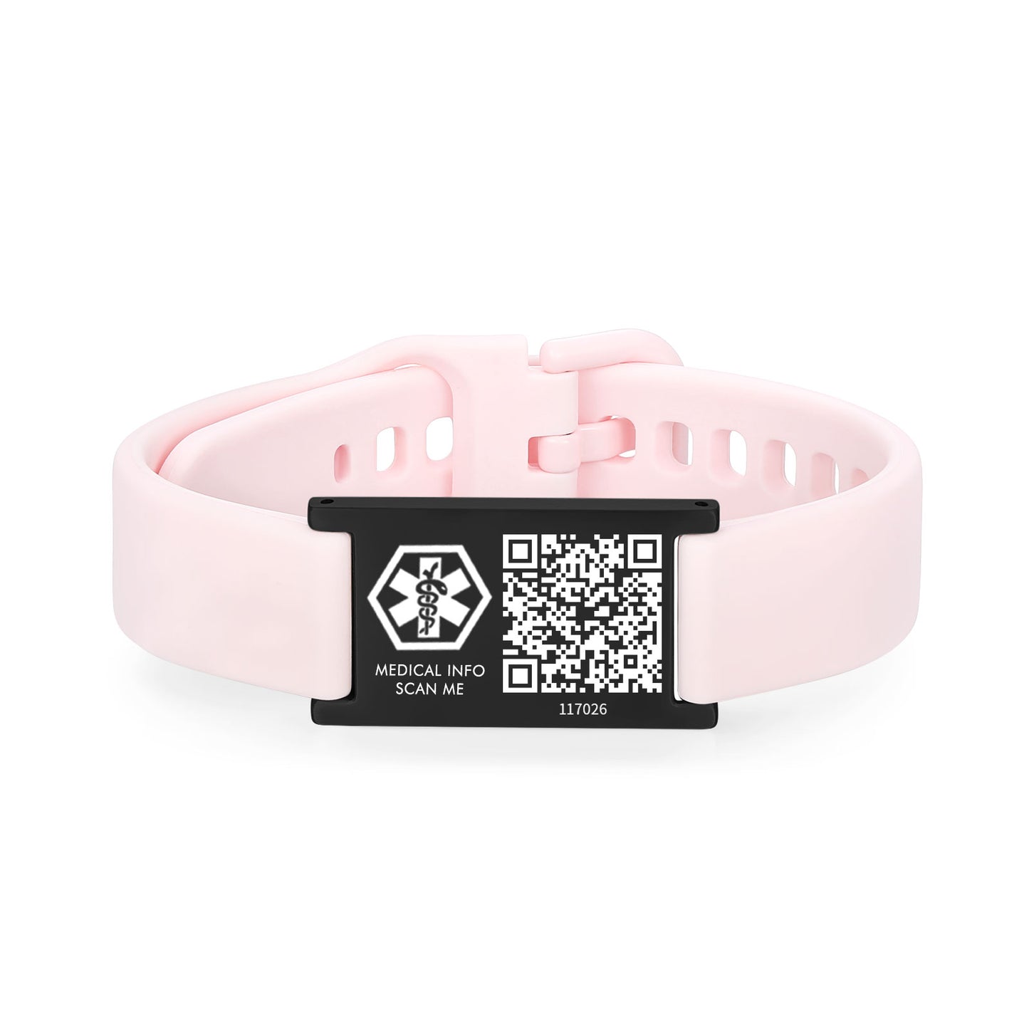 Medical ID Bracelet with QR Code for Women Men, Silicone Adjustable QR Code Medical Alert Bracelets,Dynamic Web Information