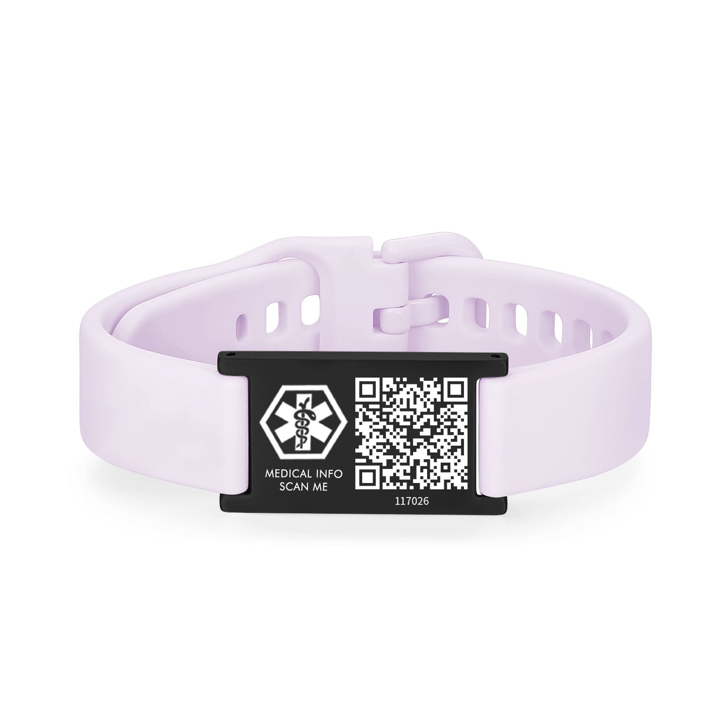 Medical ID Bracelet with QR Code for Women Men, Silicone Adjustable QR Code Medical Alert Bracelets,Dynamic Web Information