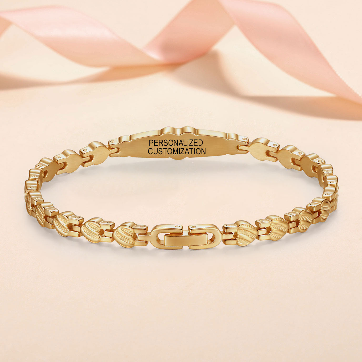 Heart Medical Alert Bracelet for Women – Stainless Steel | Custom Engraving | Adjustable 6-9"