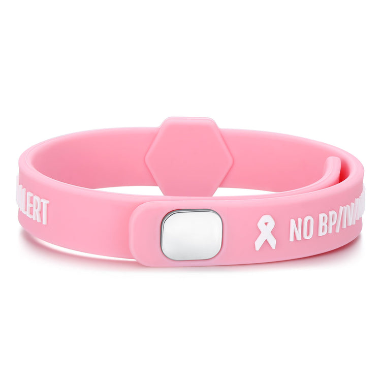 Pink Ribbon Lymphedema Alert Bracelet For Women Breast Cancer Awarenes Linnalove 6736