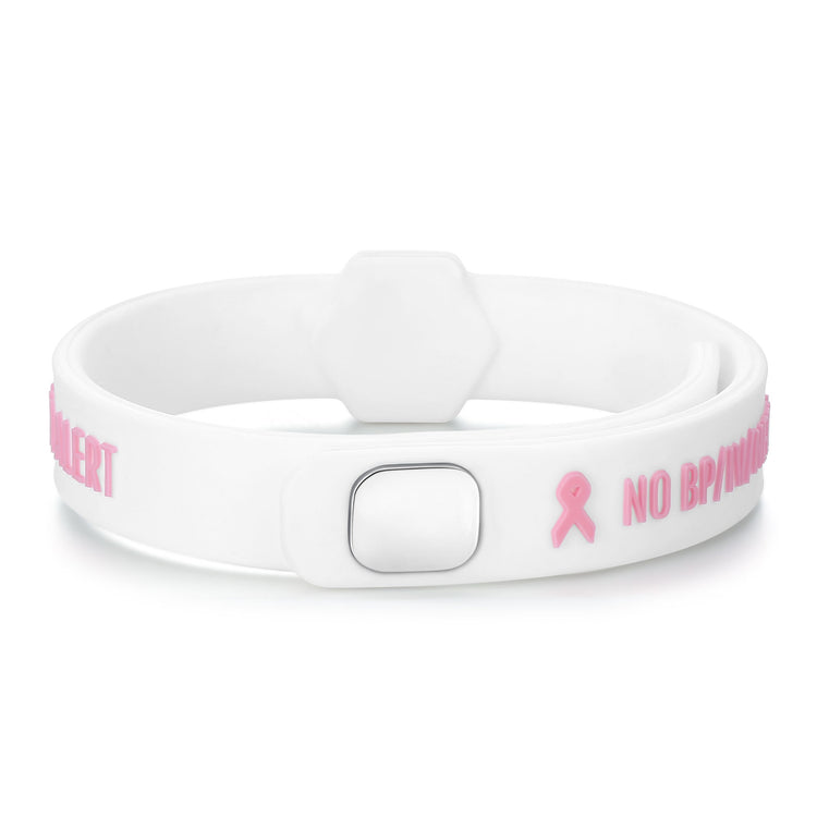 Pink Ribbon Lymphedema Alert Bracelet For Women Breast Cancer Awarenes Linnalove 3805