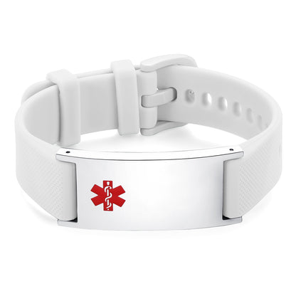 Personalized Silicone Medical Alert Bracelets Waterproof Sport ID Bracelets for Men Women