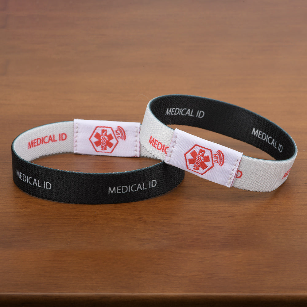 Medical ID Bracelet with QR Code for Women Men, Silicone Adjustable QR Code Medical Alert Bracelets,Dynamic Web Information