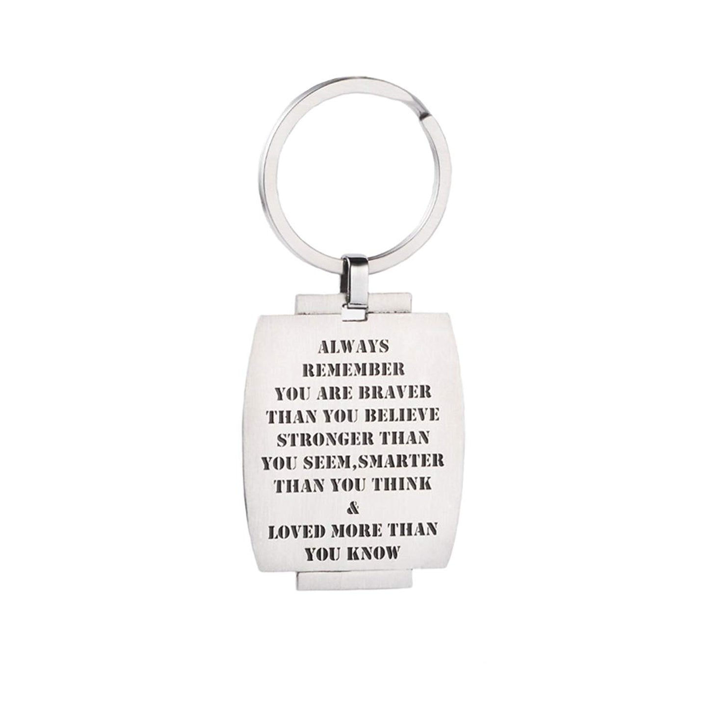 LinnaLove You are Braver than you Believe Stronger than you Seem and Smarter than you Think-Inspirational Dog Tags KeyChains (KTY1)