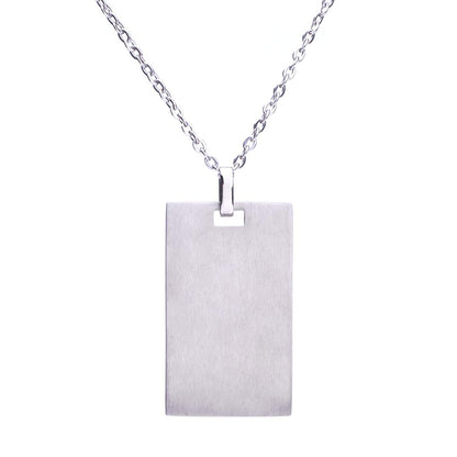 Free Engraving Stainless Steel LOVE ID Pendant Medical Alert Necklaces