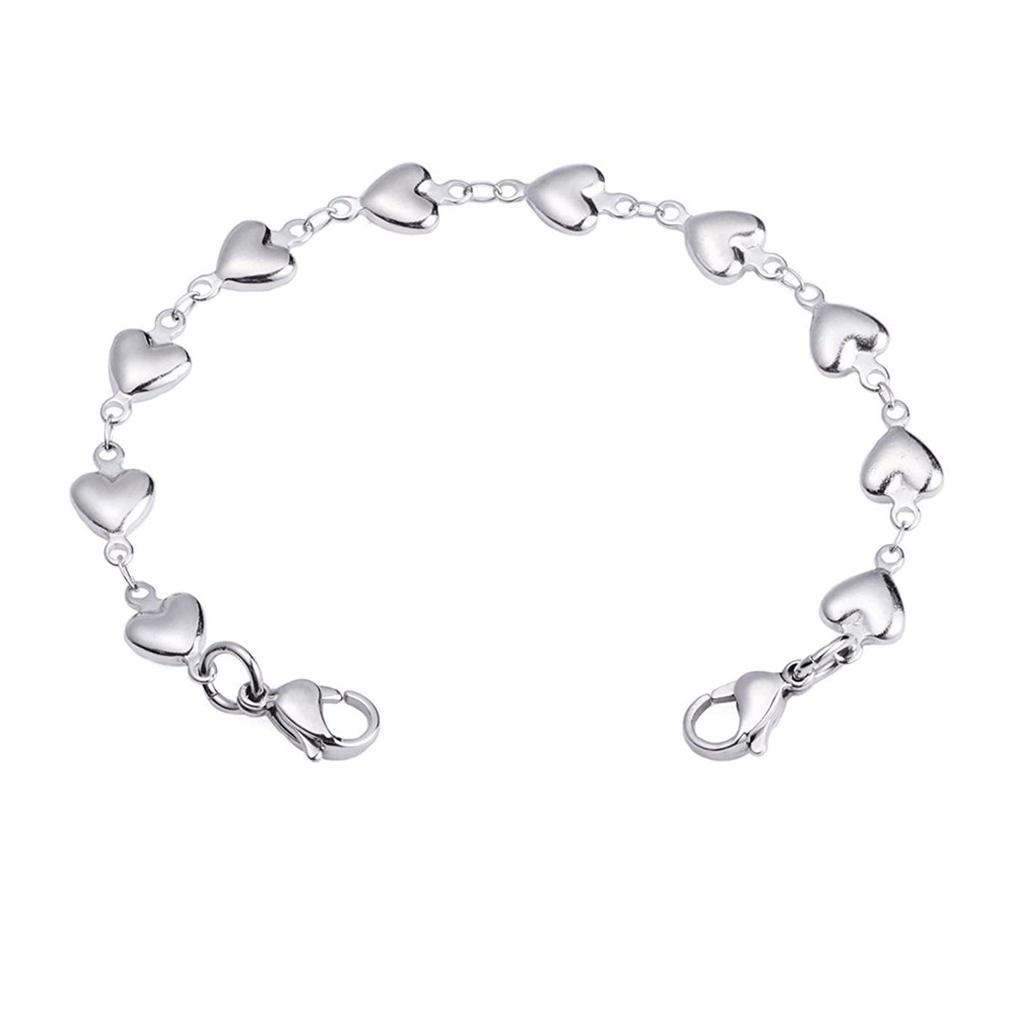 Heart Link Stainless Steel Interchangeable Medical Alert Bracelet