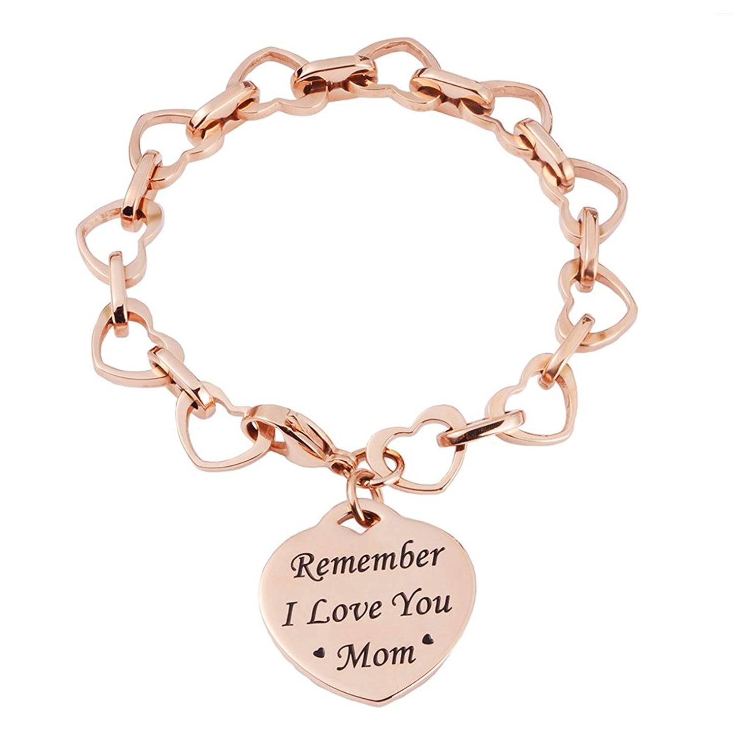 Heart to Heart Inspirational bracelet-Remember I Love You Mom