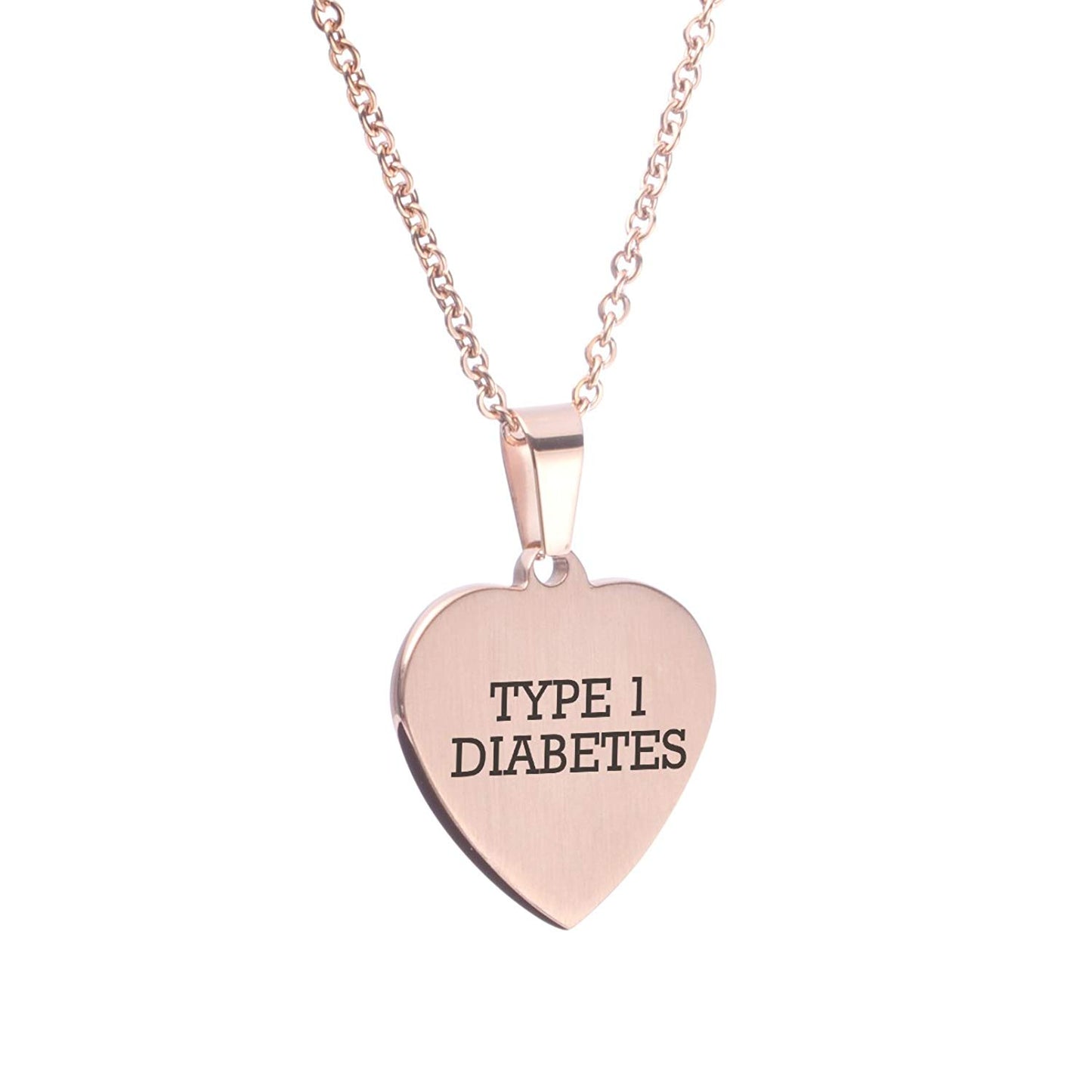 Heart Charm Medical alert id Necklaces for Women & Girl