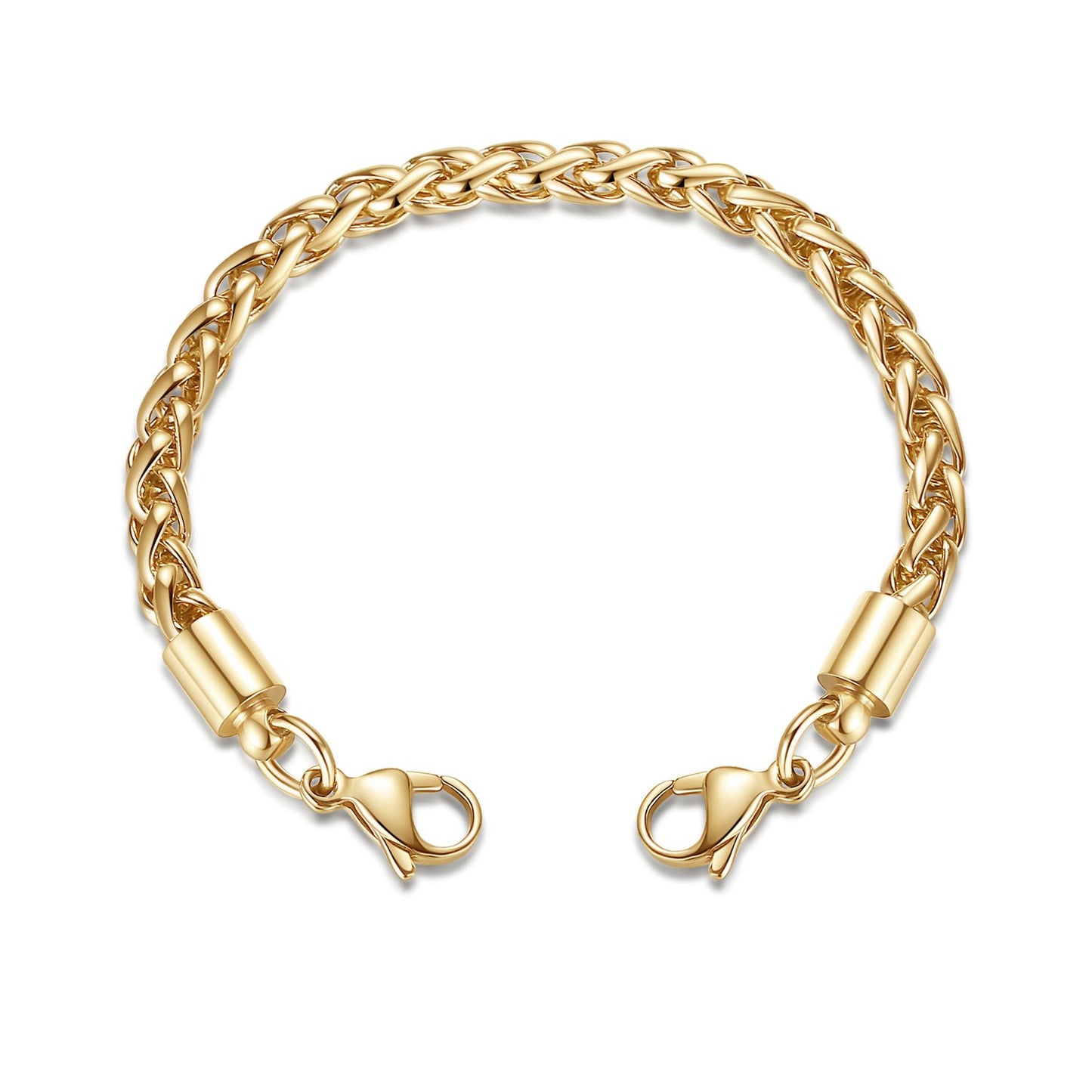 linnalove-gold Wheat Chain Interchangeable bracelets-match medical id tag