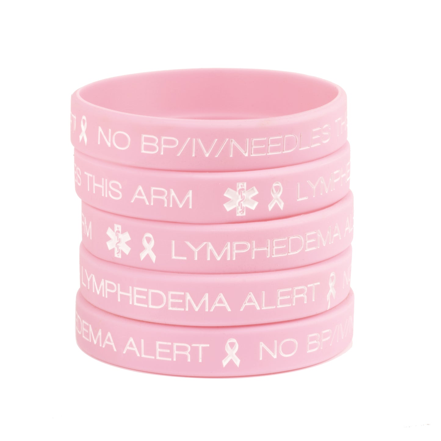 Pink Ribbon Lymphedema Alert Bracelet for Women Breast Cancer Awareness Pink Ribbon Bracelets