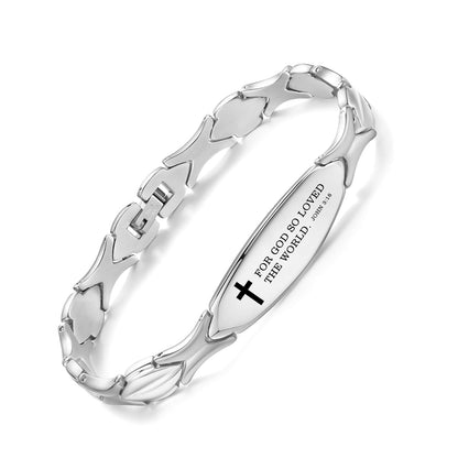 Linnalove Bible Verse Bracelet Faith Christian Mantra Quotes Bracelet for Women, Christmas Gift