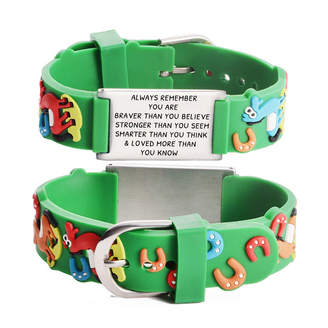 You are Braver Than You Believe Stronger Than You Seem and Smarter Than You Think Inspirational Bracelet for kids-Horse
