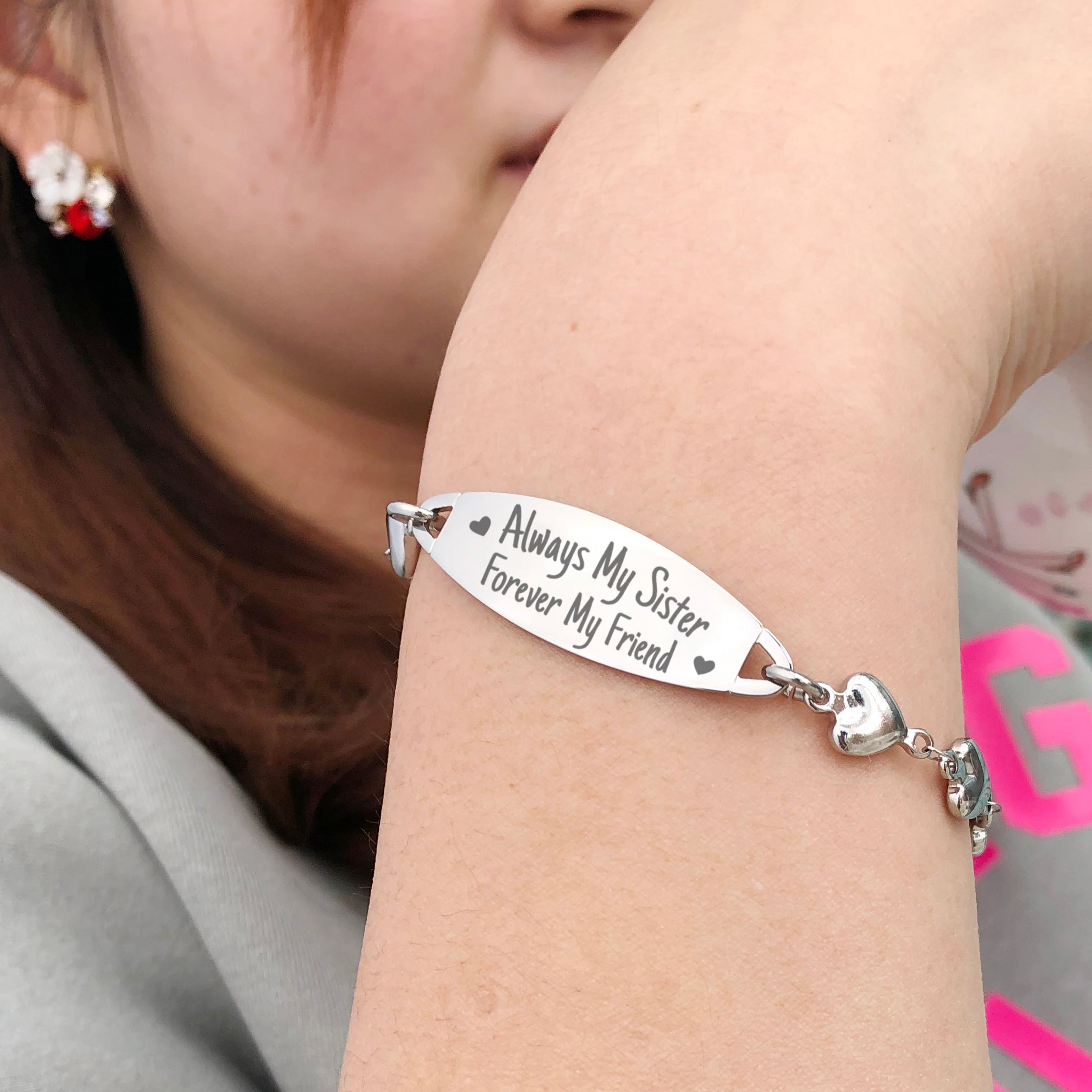 Personalized Sister Bracelet Gift - Grace of Pearl