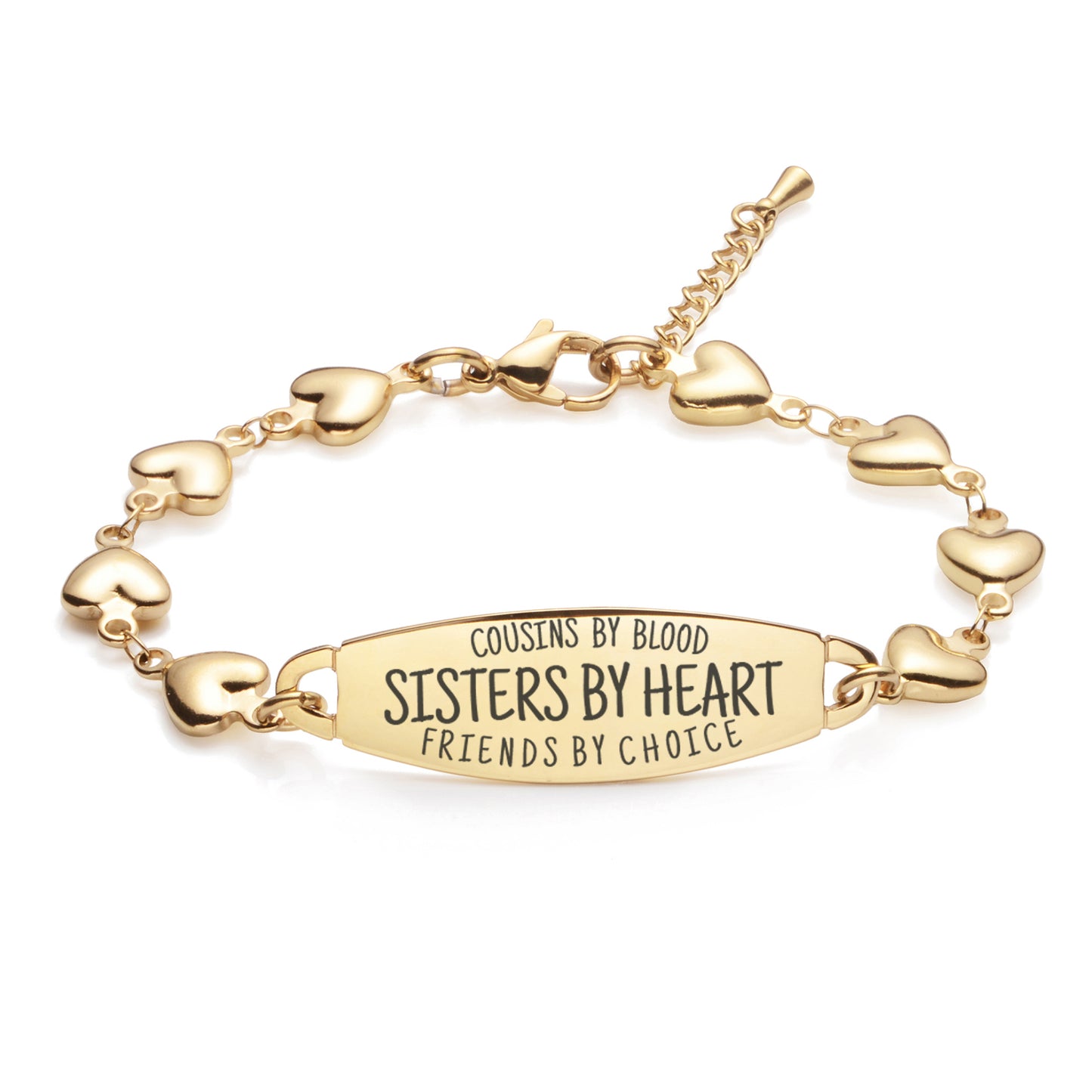 Friendship sister forever best friends bracelets -Cousins by blood, sisters by heart, friends by choice