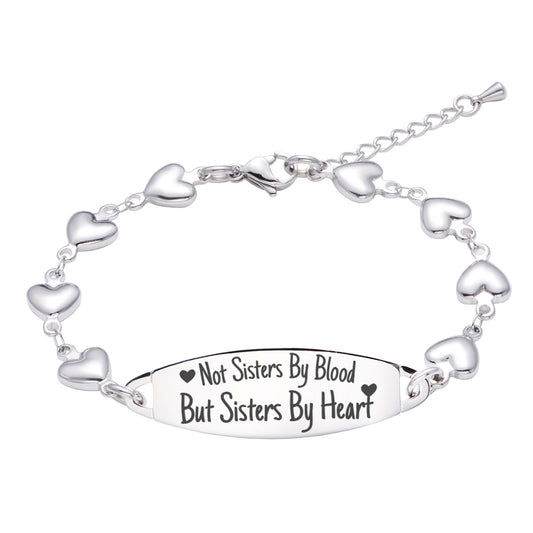 Fashion Heart friendship sister bracelets forever best friends bracelets-Not Sisters By Blood But Sisters By Heart