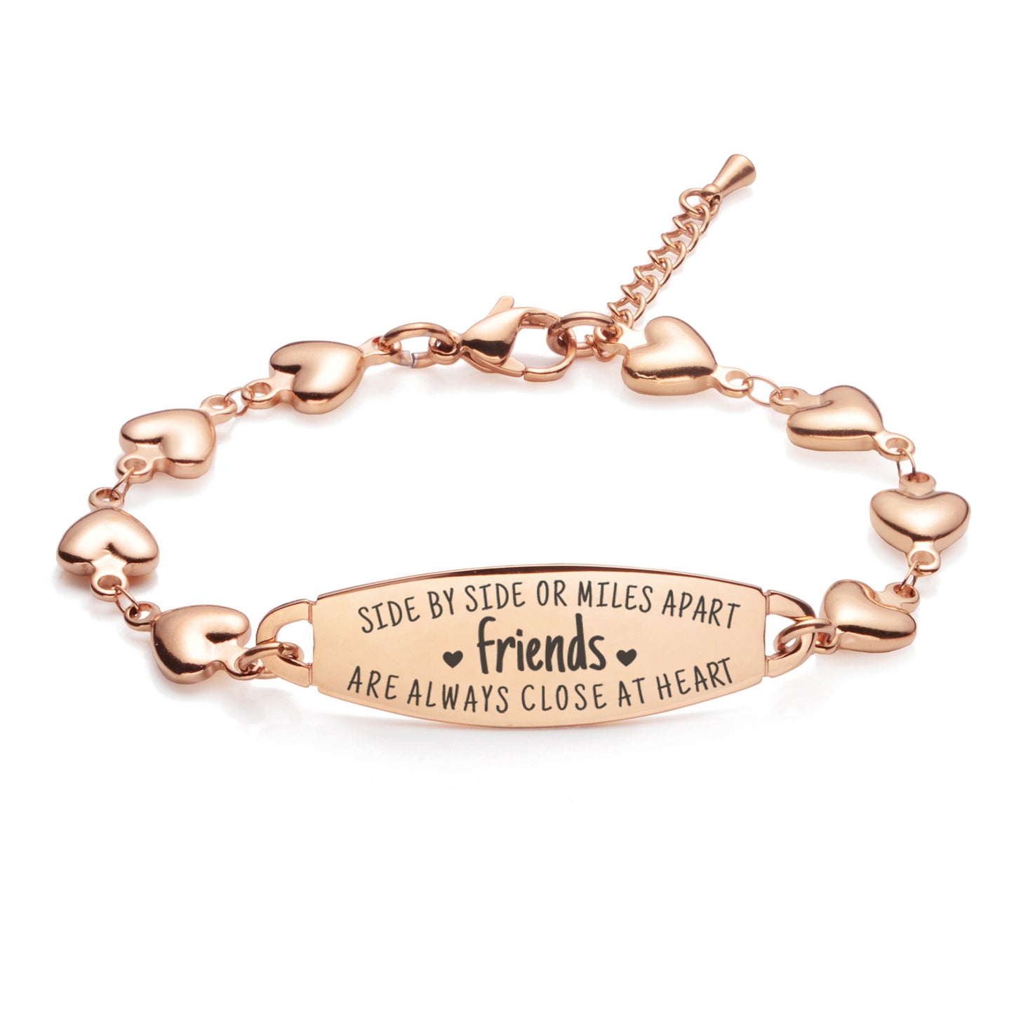 Heart friendship sister bracelets cute matching for best friends  -side by side or miles apart friends are always close at heart