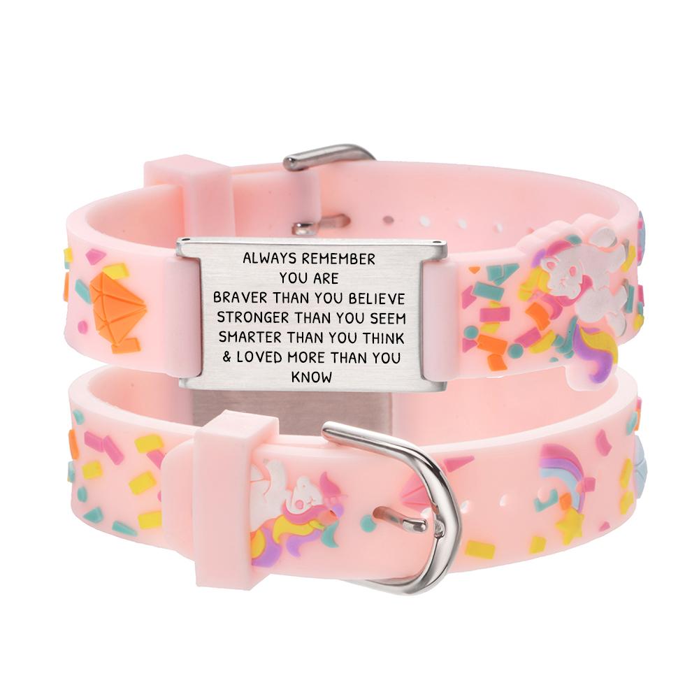 You are Braver Than You Believe Stronger Than You Seem and Smarter Than You Think Inspirational Bracelet for kids-Sheep