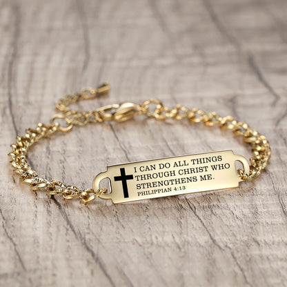 Linnalove Bible Verse Bracelet, an Inspirational Faith Bracelet for women - the Perfect Christmas Gift for girls