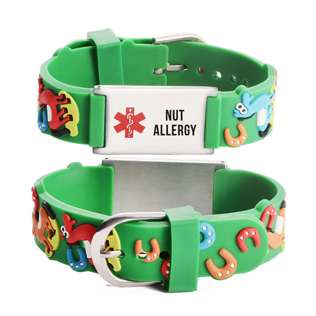 Cartoon Medical Alert id Bracelets for boy & Girls,Kids-Nut Allergy