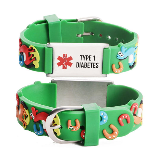 Type 1 Diabetes bracelets for kids-Carousel
