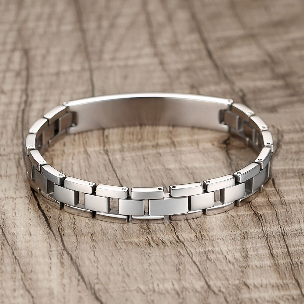 Classic Stainless Steel Medical Alert Bracelets for Men & Women with Free customize Engraving