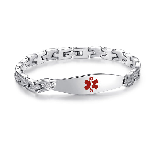 Mermaid Medical Alert Bracelet for Women – 316L Stainless Steel | Free Engraving | 4 Colors