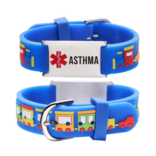 ASTHMA bracelets for kids-Small train