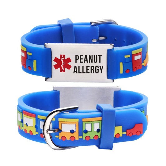 Peanut Allergy bracelets for kids-Small train