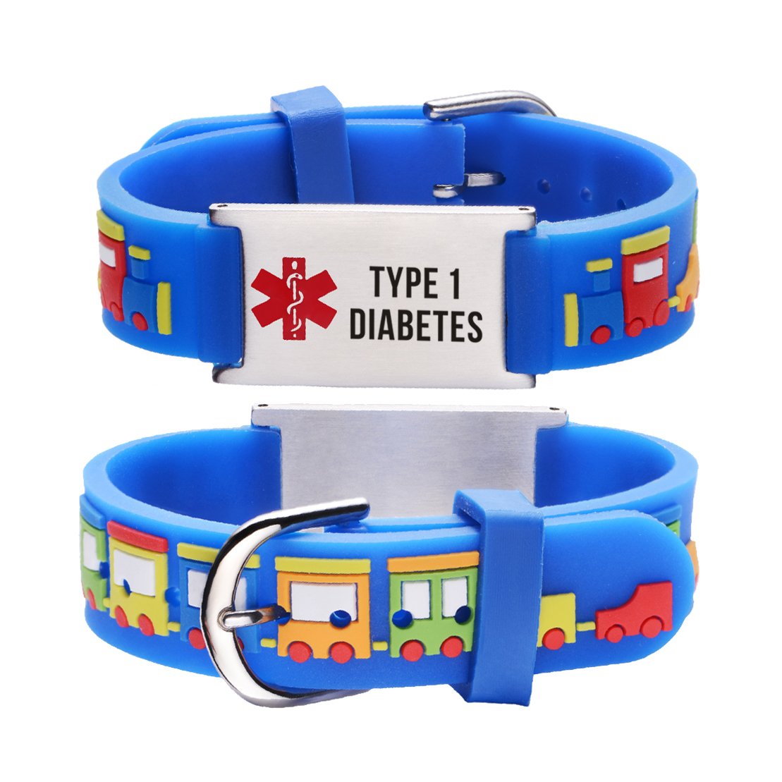 Type 1 Diabetes bracelets for kids-Small train