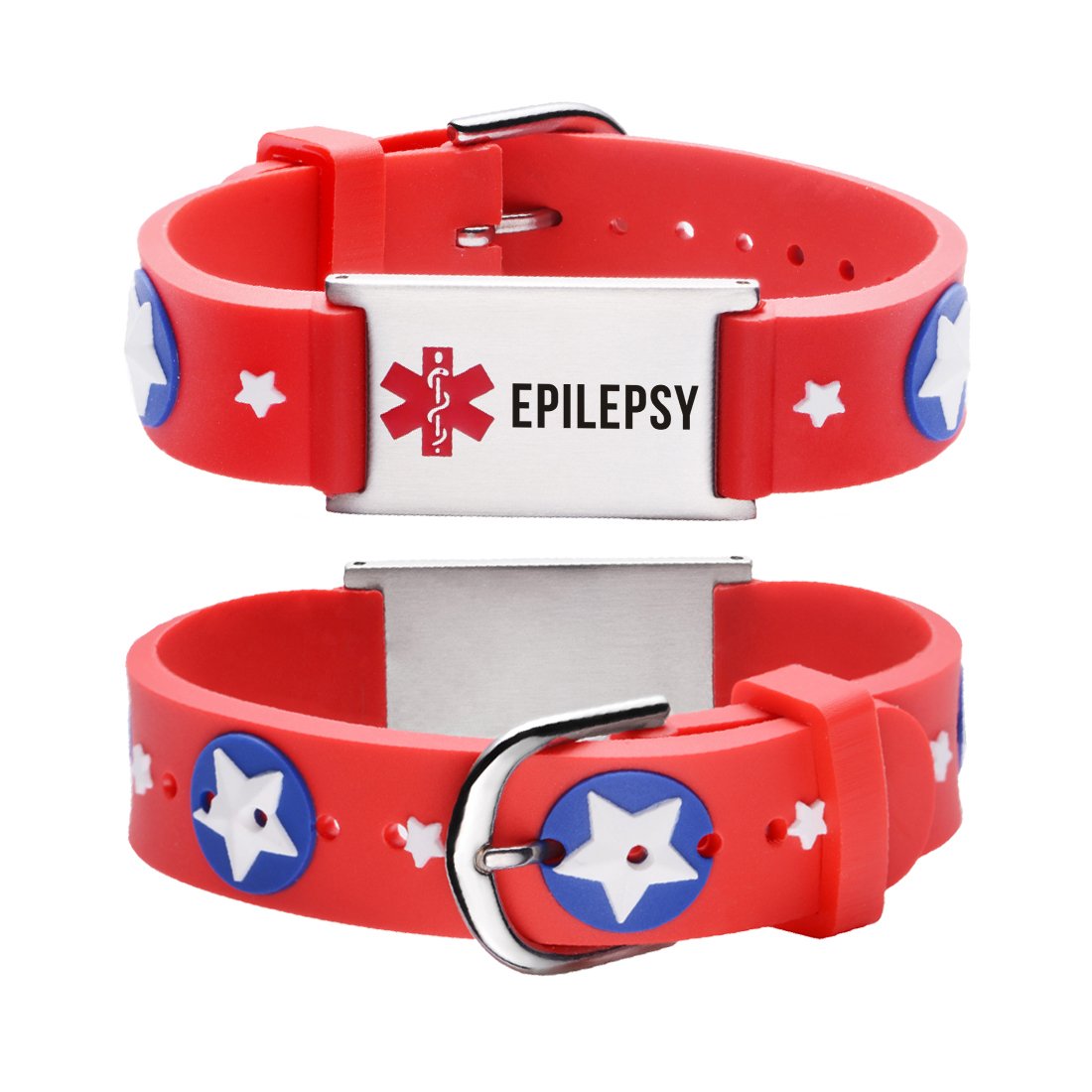 EPILEPSY bracelets for kids-Red american star