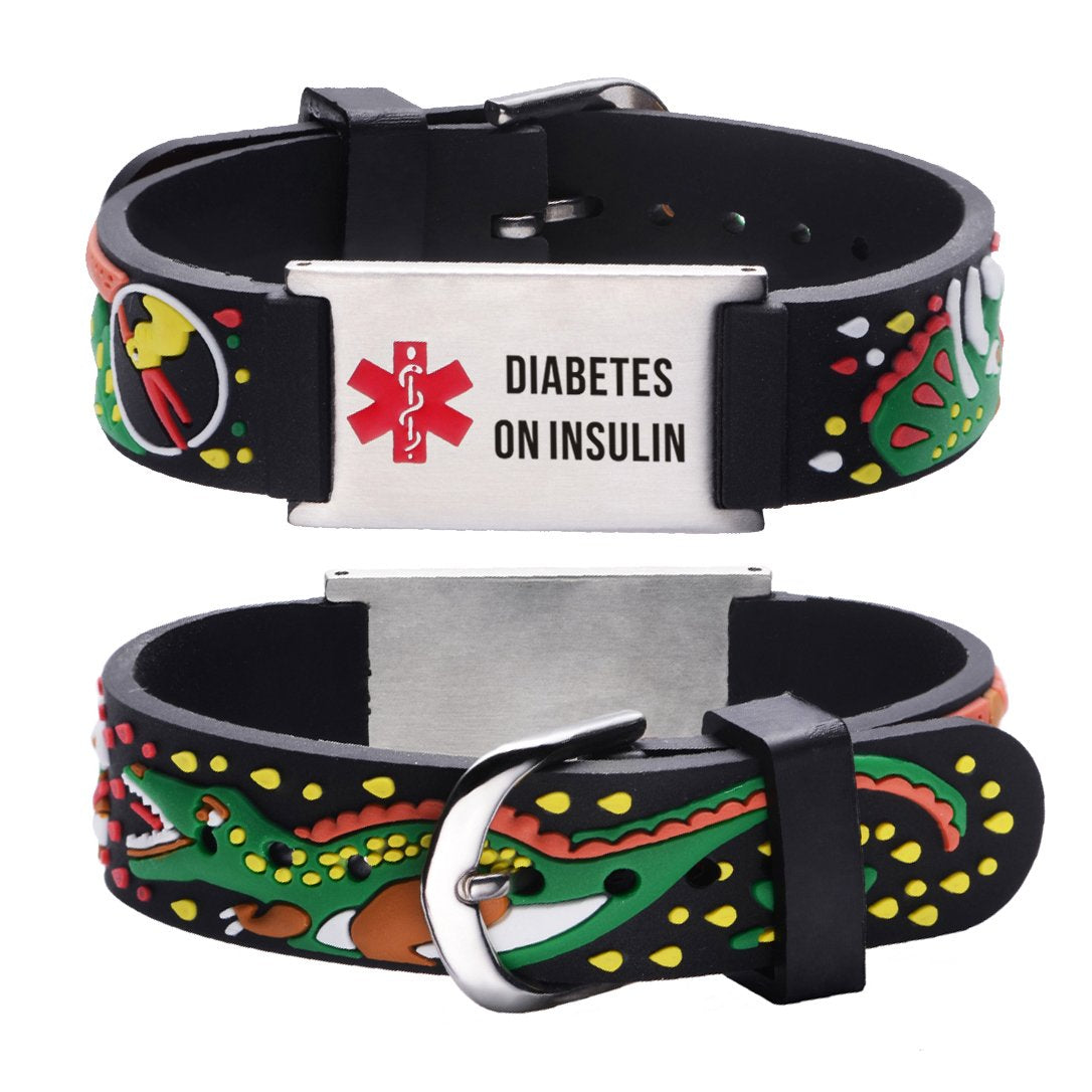 Diabetes bracelets for kids-JURASSIC